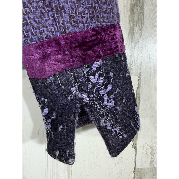 Harve Benard Blazer Purple Tweed Lace Wool Blend Size 10 Petite Vintage - Picture 10 of 10